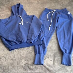 Big Bud Press Classic Sweatpants Joggers and Hoodie Set Blue Size Medium